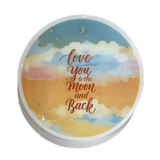 Resin Wood Circle - Love You to the Moon and Back