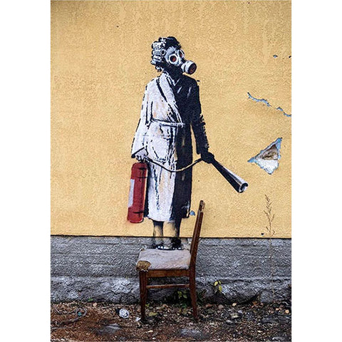 Resin 5x7 Print - Banksy Putting Out Fires