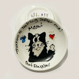 Black and White Cat - Thanks for Looking After Me (Port Douglas) - Rings-n-Things Dish