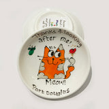 Orange with White Cat - Thanks for Looking After Me (Port Douglas) - Rings-n-Things Dish