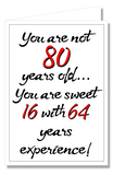 Greeting Card - You're Not 80...