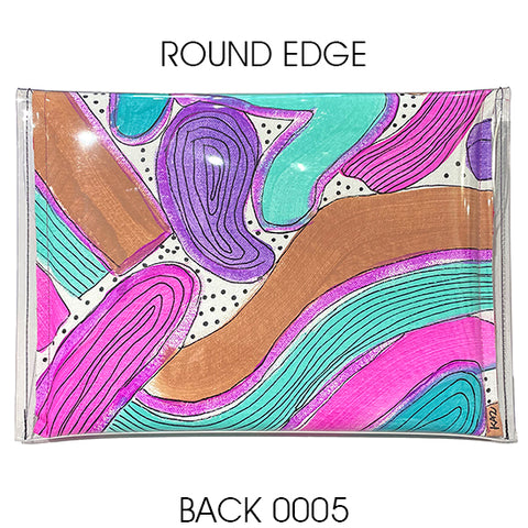 KazBags Large Round Edge Clutch