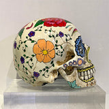 Resin Skull Diva de los Muertos