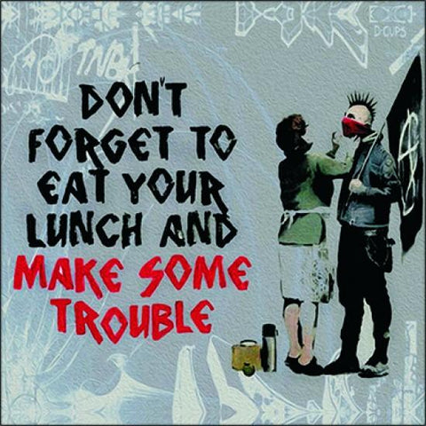 Resin Coaster - Banksy Trouble