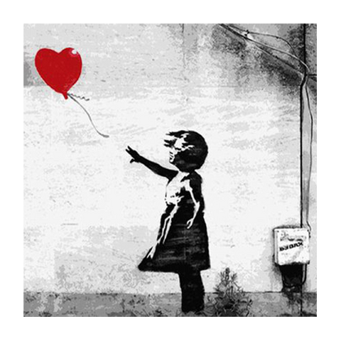 Resin Box - Banksy Girl with a Red Balloon