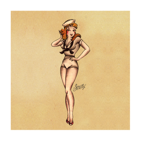 Resin Box - Sailor Jerry Sailor Girl