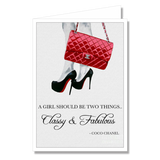 Greeting Card - Classy Fabulous Chanel