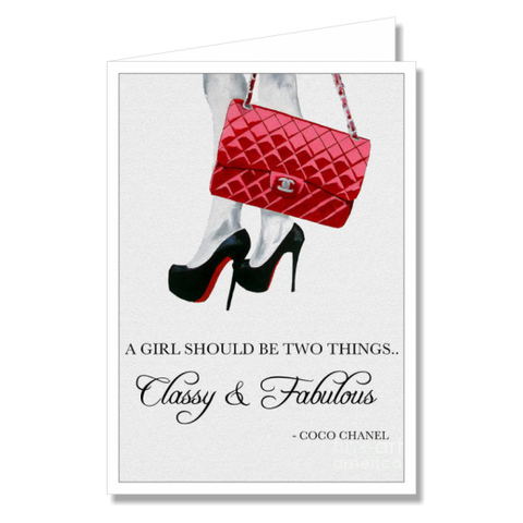 Greeting Card - Classy Fabulous Chanel