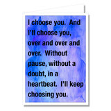 Greeting Card - I Choose You purple
