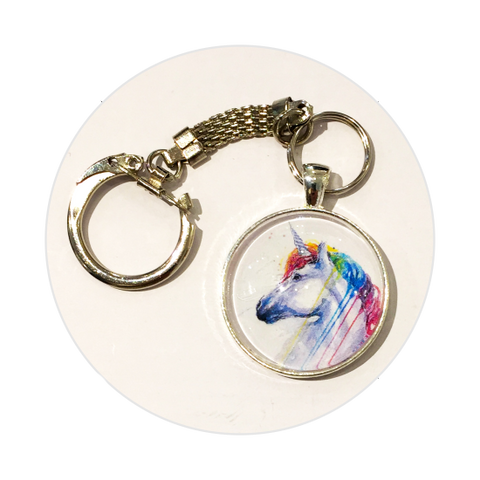 Key Ring - Unicorn Skull