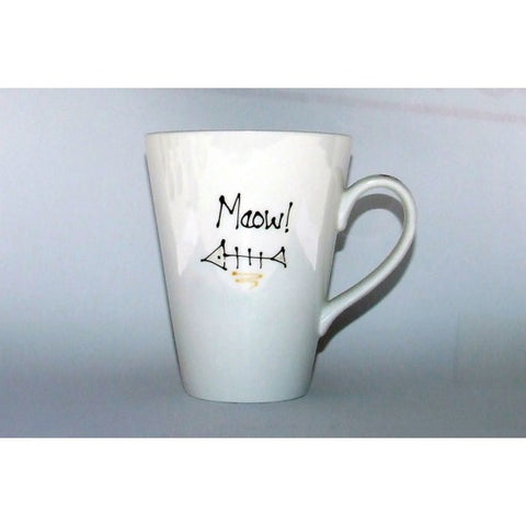 Black Slinky Thanks Cat Mug