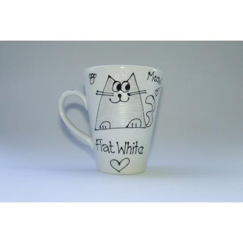 Flat White Cat Mug