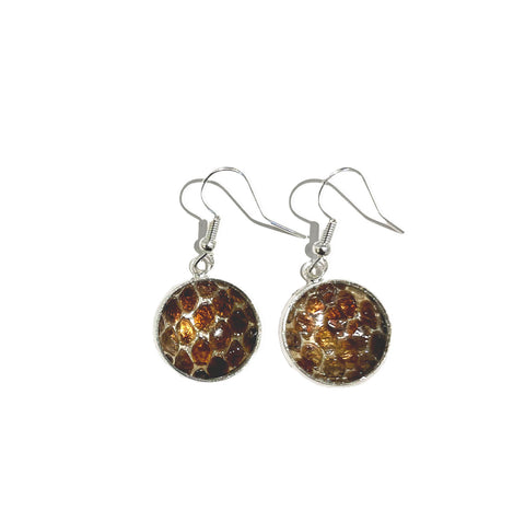 16mm Earrings - Snake Skin