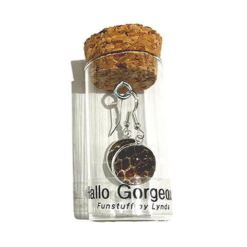 16mm Earrings - Snake Skin