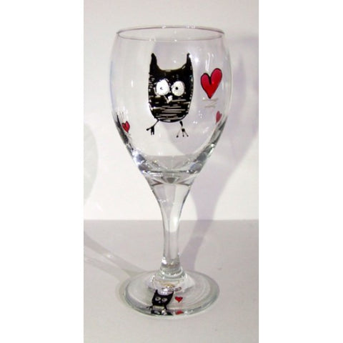 Owl Wine Glass