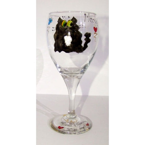 Thanks For Looking After Me - Cat Wine Glass
