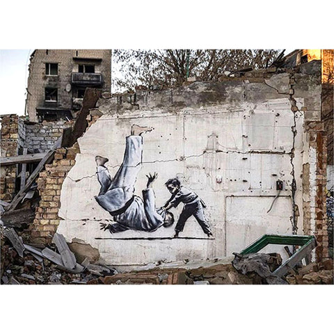 Resin 5x7 Print - Banksy David vs Goliath