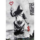 Resin 5x7 Print - Banksy Inspired: Love Over Money