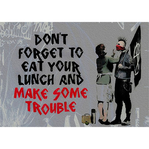 Resin 5x7 Print - Banksy Inspired: Make Some Trouble