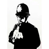 Resin 5x7 Print - Banksy Rude Cop