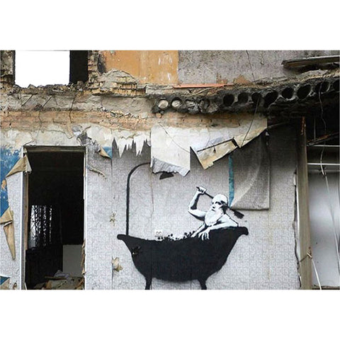 Resin 5x7 Print - Banksy Wash Away the War