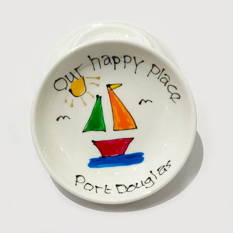 Our Happy Place - Sailboat (Port Douglas) - Rings-n-Things Dish