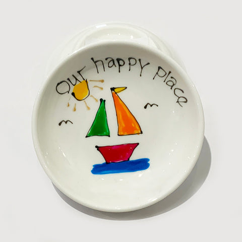 Our Happy Place - Sailboat - Rings-n-Things Dish