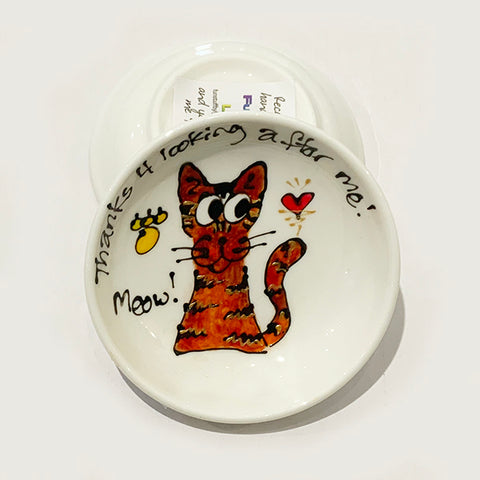 Brown Tabby Cat - Thanks for Looking After Me - Rings-n-Things Dish