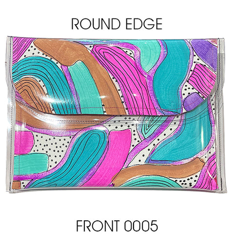 KazBags Large Round Edge Clutch