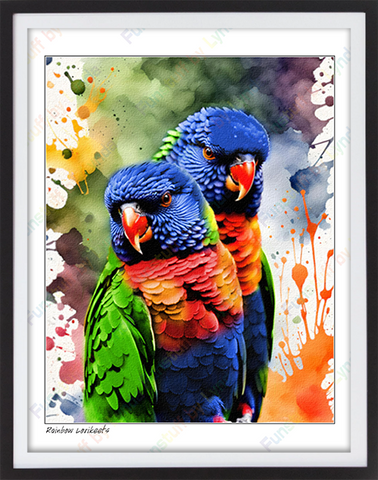 Rainbow Lorikeets - 8x10 Print