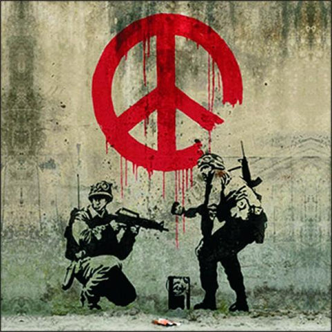 Resin Coaster - Banksy Peace