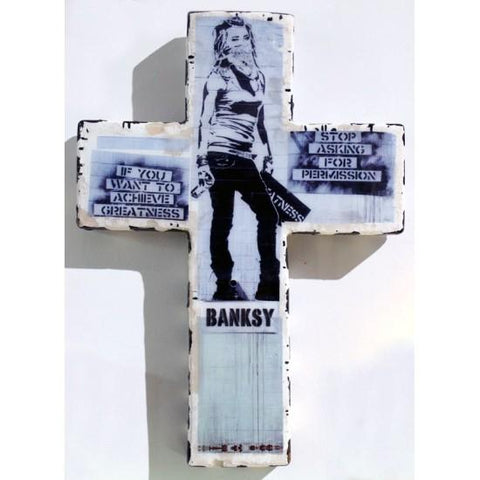 Cross Inspired by Banksy Greatness