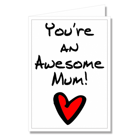Greeting Card - Awesome Mum