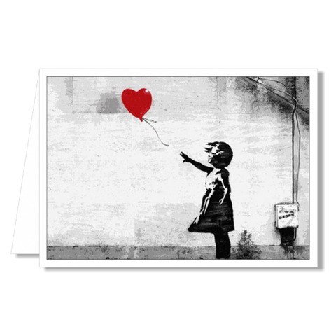 Greeting Card - Banksy Balloon