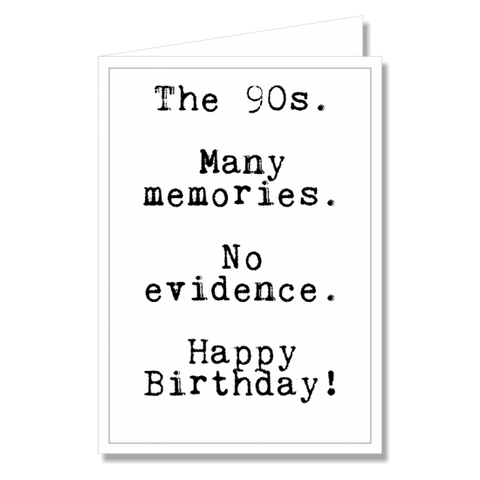 Greeting Card - The 90s