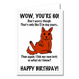 Greeting Card - Happy Birthday Dog 60th